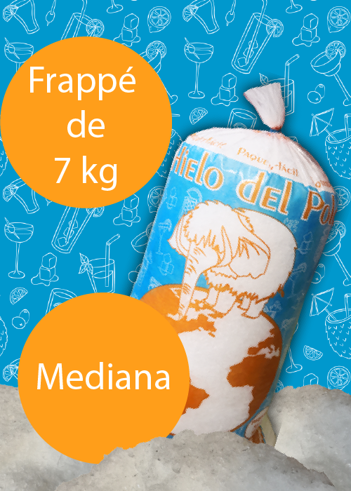 Bolsa con hielo frappé purificado: 7kg